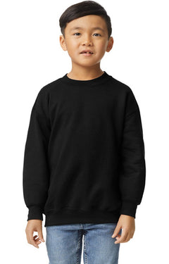 Custom Designed - Crew Sweatshirt (Black) Youth, Gildan, Heavy Blend 50/50 Fleece