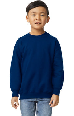 Custom Designed - Crew Sweatshirt (Navy) Youth, Gildan, Heavy Blend 50/50 Fleece