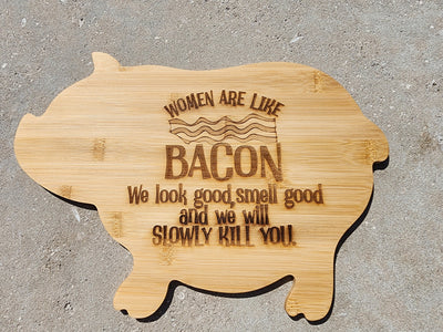 Bacon Women Pig Cutting Board