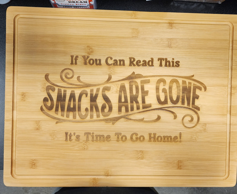 Snacks Are Gone Cutting Board