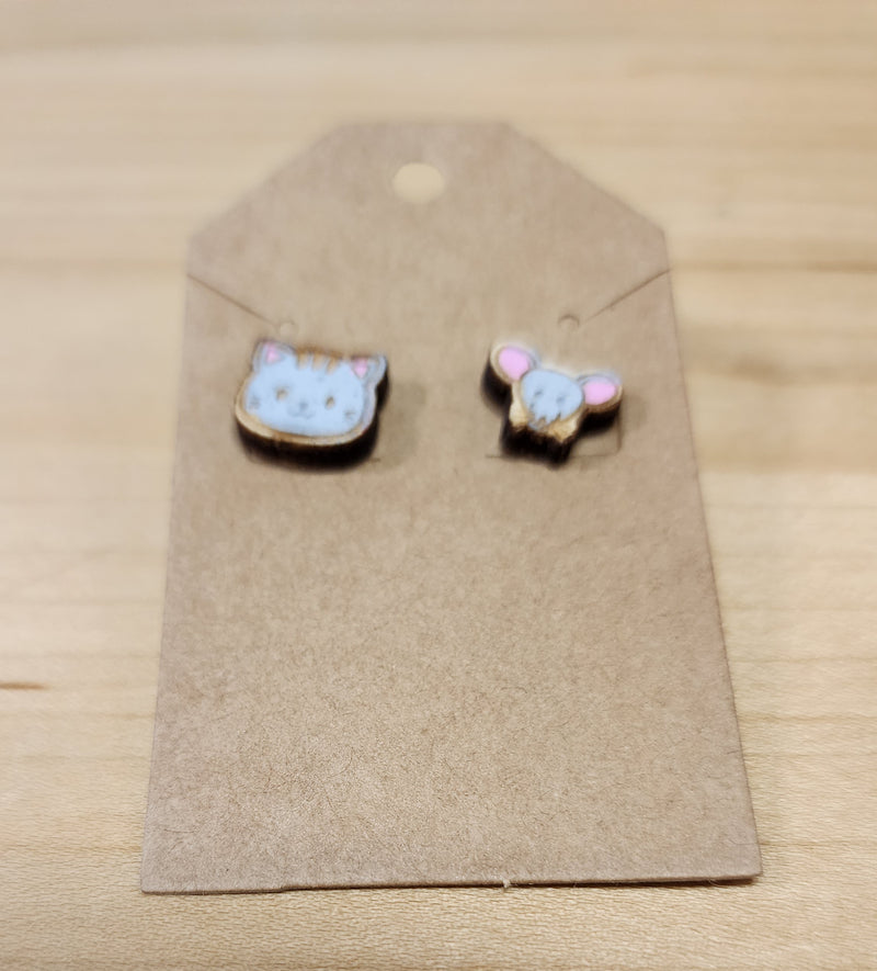 Cat Mouse Earring