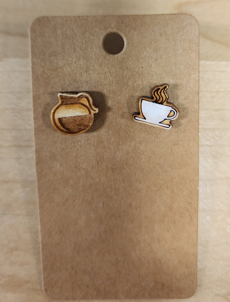 Coffee Stud Earrings