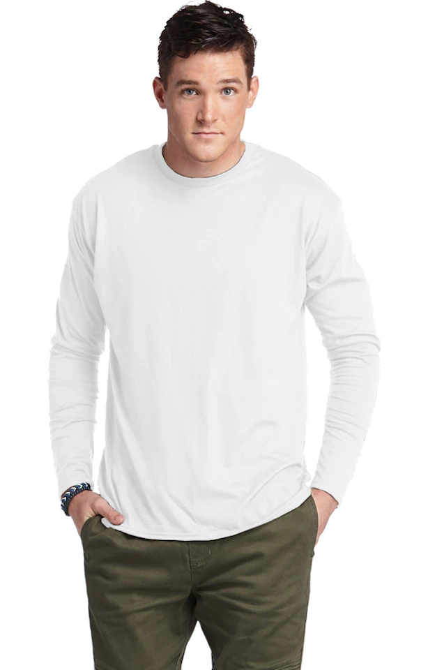 Custom Designed - Long Sleeve T-Shirt (White) Adult, Delta, Performance Dri