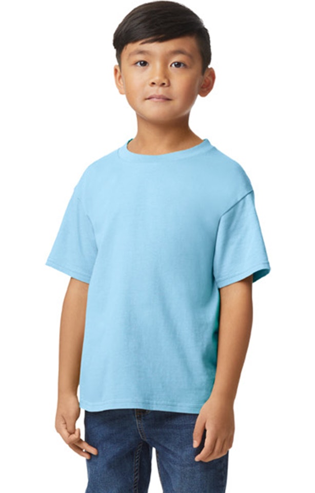 Custom Designed - T-Shirts (Light Blue) Youth, Gildan, Softstyle Cotton