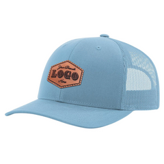 Custom Hat with Laser Engraved Patch - Colombia/Blue