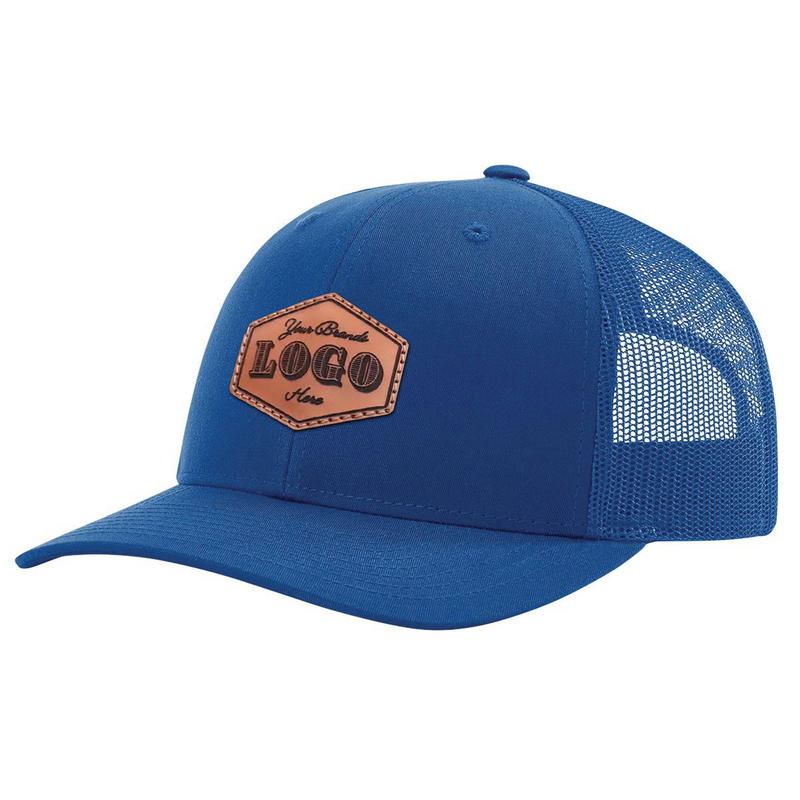 Custom Hat with Laser Engraved Patch - Royal