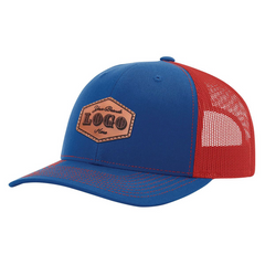 Custom Hat with Laser Engraved Patch - Royal/Black