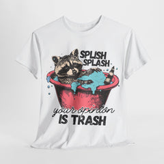 Splish Splash Raccoon T-Shirt - Fun and Sassy Graphic Tee