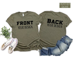 Custom Front & Back Shirt | Personalized Text | Inspired Design