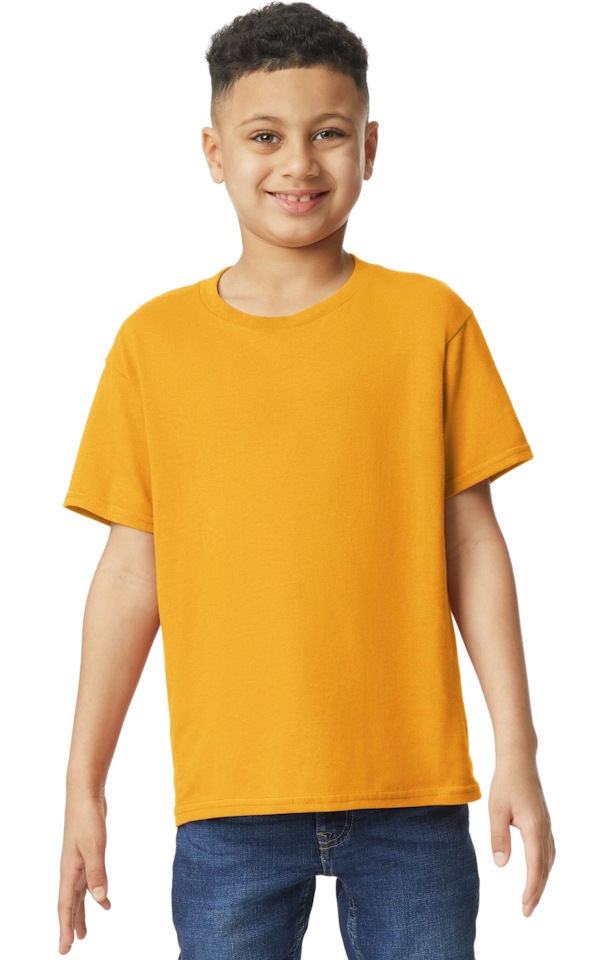 Custom Designed - T-Shirts (Gold) Youth, Gildan, Heavy Cotton