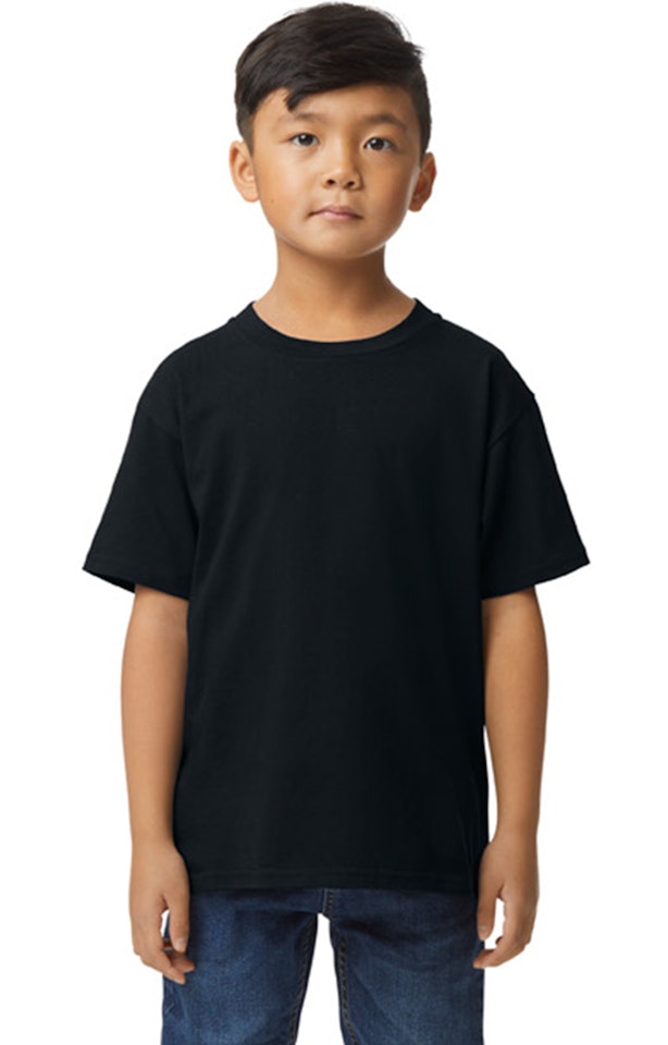 Custom Designed - T-Shirts (PitchBlack) Youth, Gildan, Softstyle Cotton