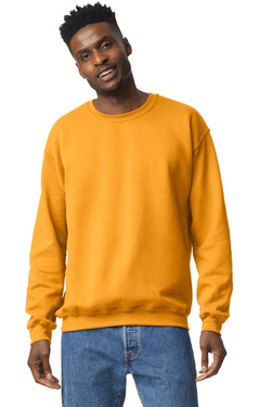 Custom Designed - Crew Sweatshirt (Gold) Adult, Gildan, Heavy Blend 50/50 Fleece