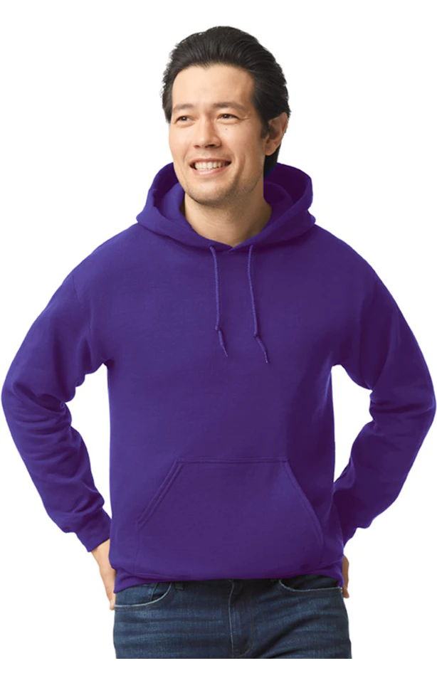 Custom Designed - Hoodie Sweatshirt (Purple) Adult, Gildan, Heavy Blend 50/50 Fleece