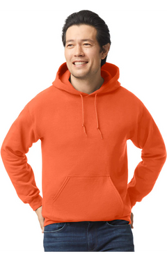 Custom Designed - Hoodie Sweatshirt (Orange) Adult, Gildan, Heavy Blend 50/50 Fleece