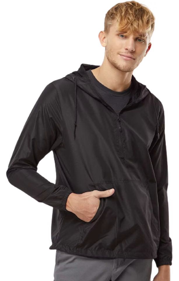 Pullover - Custom, Lightweight Windbreaker, Black