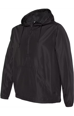 Pullover - Custom, Lightweight Windbreaker, Black