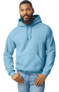 Custom Designed - Hoodie Sweatshirt (Light Blue) Adult, Gildan, Heavy Blend 50/50 Fleece