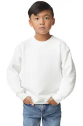 Custom Designed - Crew Sweatshirt (White) Youth, Gildan, Heavy Blend 50/50 Fleece