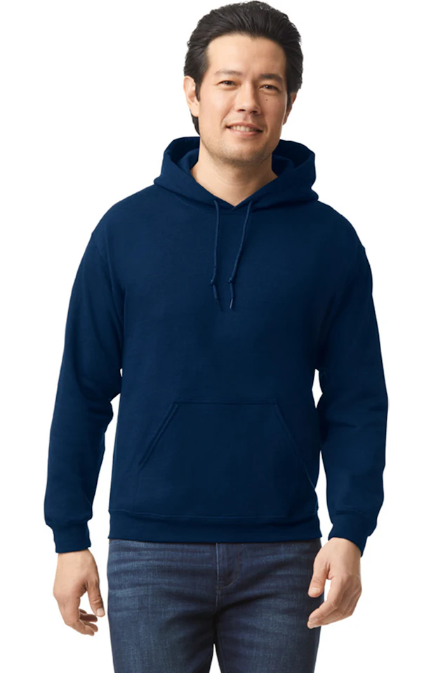 Custom Designed - Hoodie Sweatshirt (Navy) Adult, Gildan, Heavy Blend 50/50 Fleece