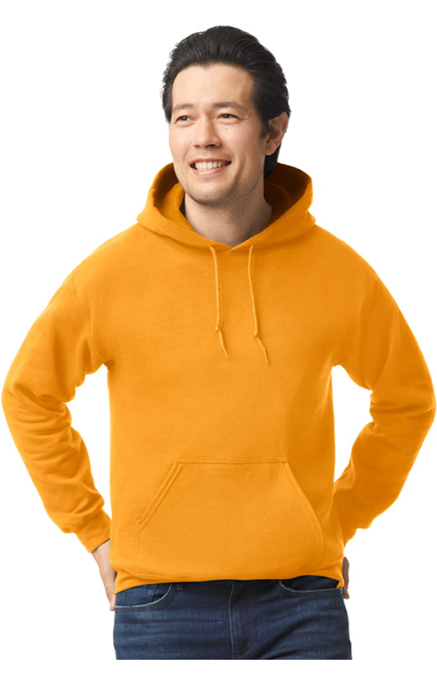 Custom Designed - Hoodie Sweatshirt (Gold) Adult, Gildan, Heavy Blend 50/50 Fleece