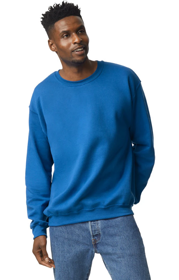 Custom Designed - Crew Sweatshirt (Royal) Adult, Gildan, Heavy Blend 50/50 Fleece