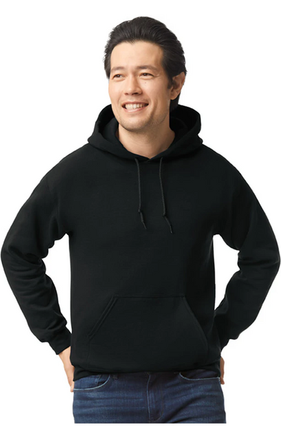 Custom Designed - Hoodie Sweatshirt (Black) Adult, Gildan, Heavy Blend 50/50 Fleece