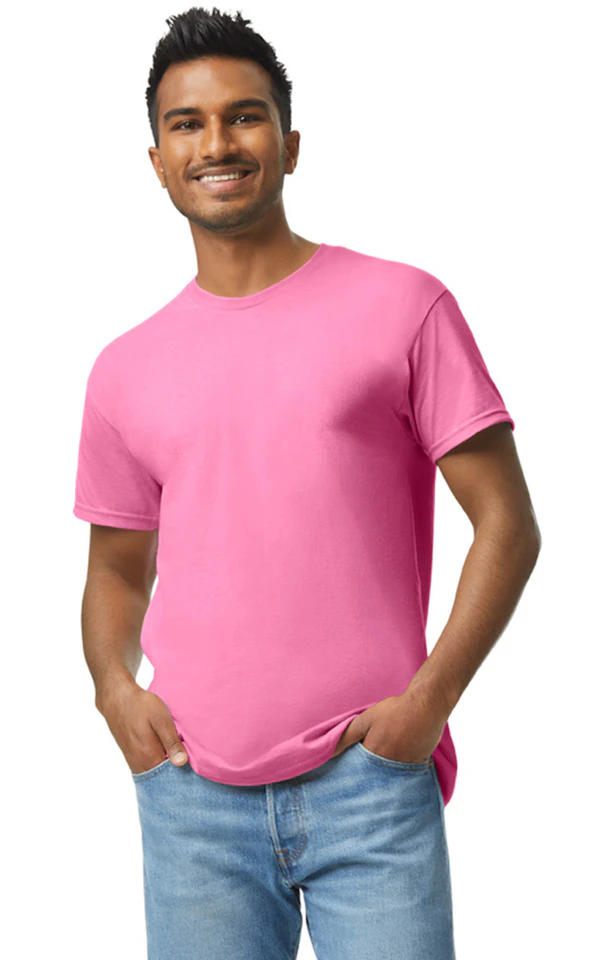 Custom Designed - T-Shirts (Safety Pink) Adult, Gildan, Heavy Cotton