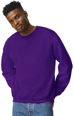 Custom Designed - Crew Sweatshirt (Purple) Adult, Gildan, Heavy Blend 50/50 Fleece