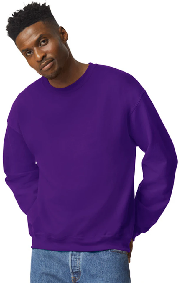 Custom Designed - Crew Sweatshirt (Purple) Adult, Gildan, Heavy Blend 50/50 Fleece