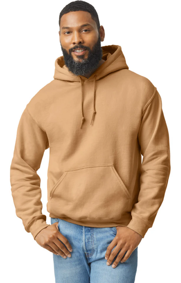 Custom Designed - Hoodie Sweatshirt (Old Gold) Adult, Gildan, Heavy Blend 50/50 Fleece