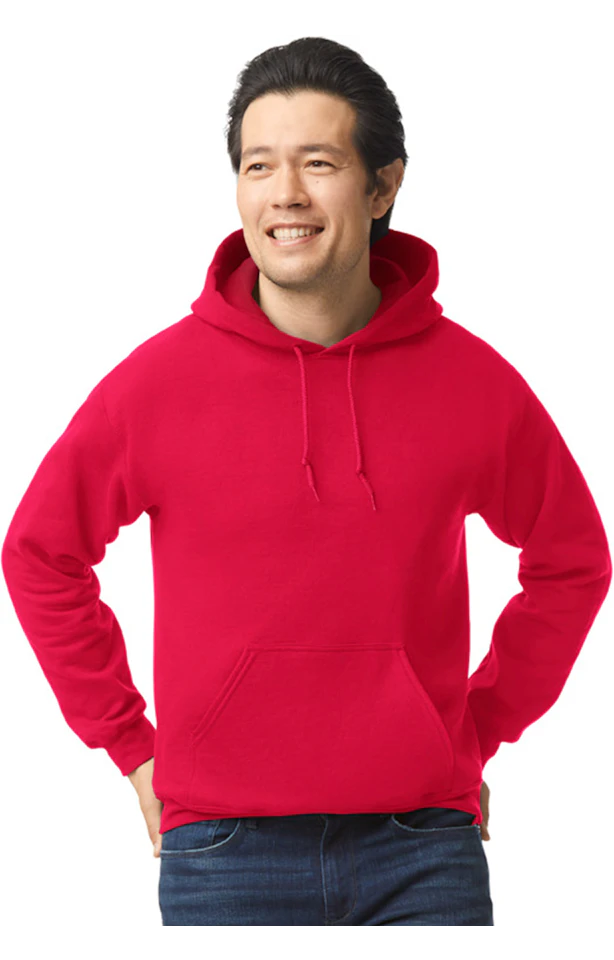 Custom Designed - Hoodie Sweatshirt (Red) Adult, Gildan, Heavy Blend 50/50 Fleece