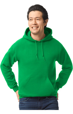 Custom Designed - Hoodie Sweatshirt (Irish Green) Adult, Gildan, Heavy Blend 50/50 Fleece