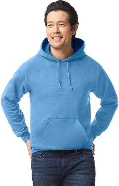 Custom Designed - Hoodie Sweatshirt (Carolina Blue) Adult, Gildan, Heavy Blend 50/50 Fleece