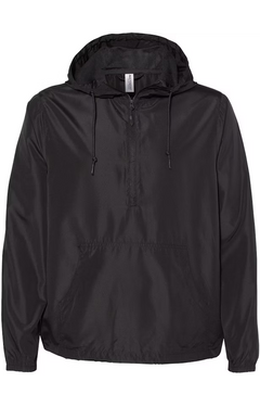 Pullover - Custom, Lightweight Windbreaker, Black