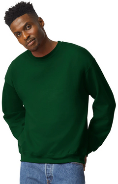 Custom Designed - Crew Sweatshirt (Forest Green) Adult, Gildan, Heavy Blend 50/50 Fleece