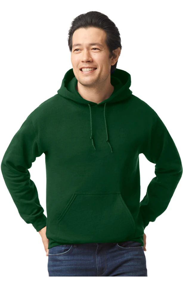 Custom Designed - Hoodie Sweatshirt (Forest Green) Adult, Gildan, Heavy Blend 50/50 Fleece