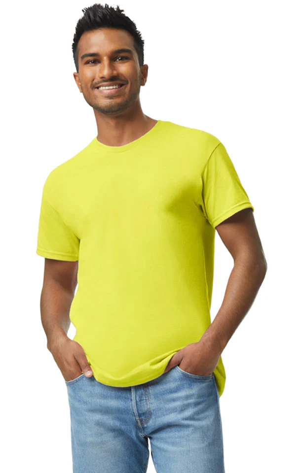 Custom Designed - T-Shirts (Safety Green) Adult, Gildan, Heavy Cotton