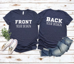 Custom Front & Back Shirt | Personalized Text | Inspired Design