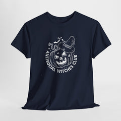 Antisocial Witches Club T-shirt: Halloween Pumpkin Design - Spooky Tee