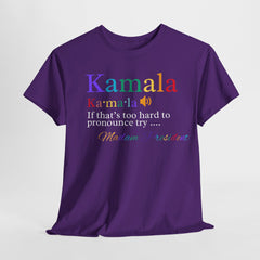 Support Kamala Harris 2024: Pronunciation & Madam President T-shirt