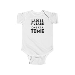 Funny Baby Onesie: Ladies, Please One at a Time - Cute Bodysuit